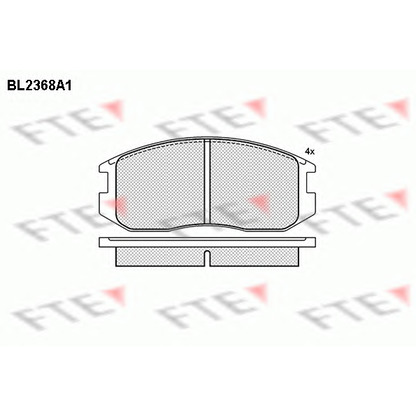 Photo Kit de plaquettes de frein, frein à disque FTE BL2368A1