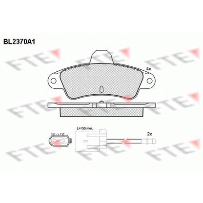 Photo Brake Pad Set, disc brake FTE BL2370A1