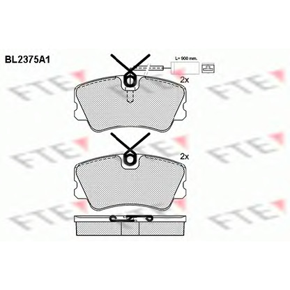 Photo Brake Pad Set, disc brake FTE BL2375A1