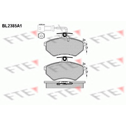 Photo Kit de plaquettes de frein, frein à disque FTE BL2385A1