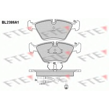 Photo Brake Pad Set, disc brake FTE BL2386A1