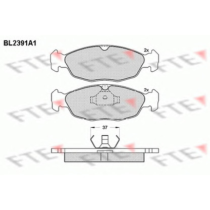 Photo Brake Pad Set, disc brake FTE BL2391A1