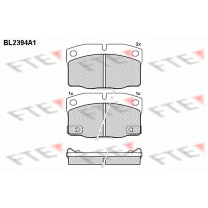 Фото Комплект тормозных колодок, дисковый тормоз FTE BL2394A1