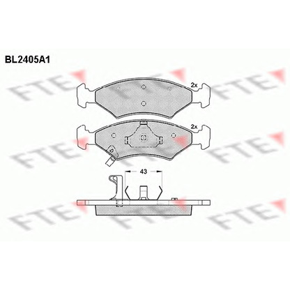 Photo Brake Pad Set, disc brake FTE BL2405A1