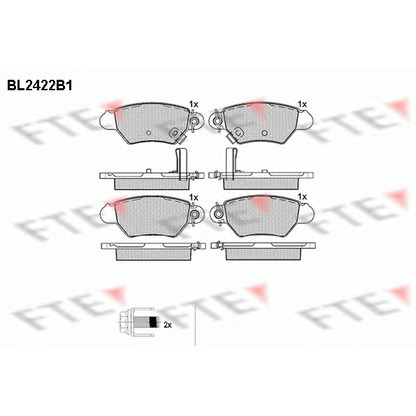 Photo Brake Pad Set, disc brake FTE BL2422B1