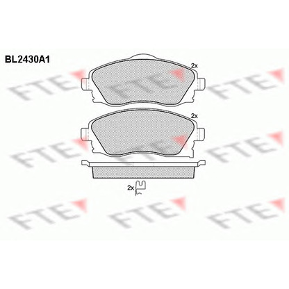Zdjęcie Zestaw klocków hamulcowych, hamulce tarczowe FTE BL2430A1