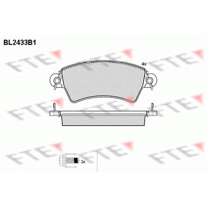 Photo Brake Pad Set, disc brake FTE BL2433B1