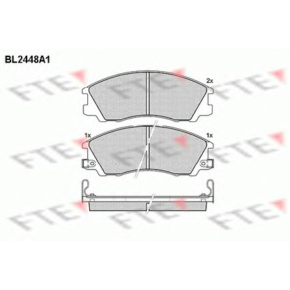 Фото Комплект тормозных колодок, дисковый тормоз FTE BL2448A1