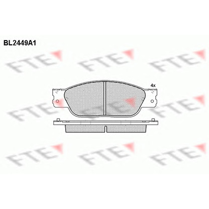 Photo Kit de plaquettes de frein, frein à disque FTE BL2449A1