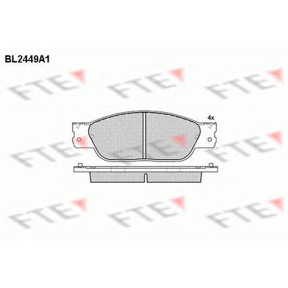 Photo Brake Pad Set, disc brake FTE BL2449A1