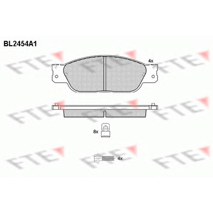 Photo Kit de plaquettes de frein, frein à disque FTE BL2454A1
