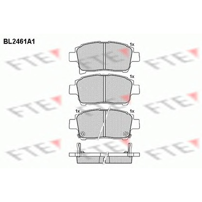 Zdjęcie Zestaw klocków hamulcowych, hamulce tarczowe FTE BL2461A1