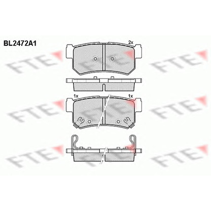 Photo Kit de plaquettes de frein, frein à disque FTE BL2472A1