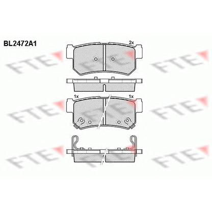 Фото Комплект тормозных колодок, дисковый тормоз FTE BL2472A1