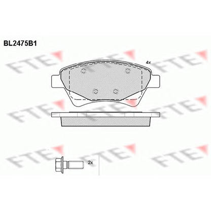 Foto Bremsbelagsatz, Scheibenbremse FTE BL2475B1