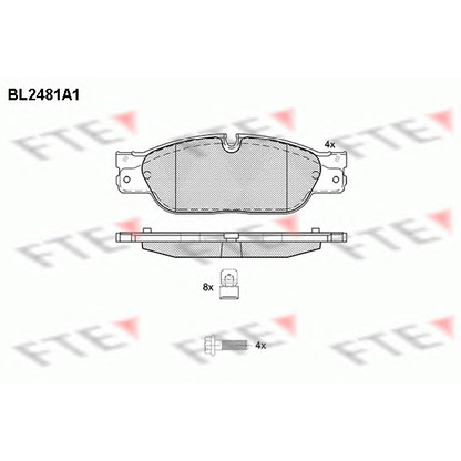 Photo Brake Pad Set, disc brake FTE BL2481A1