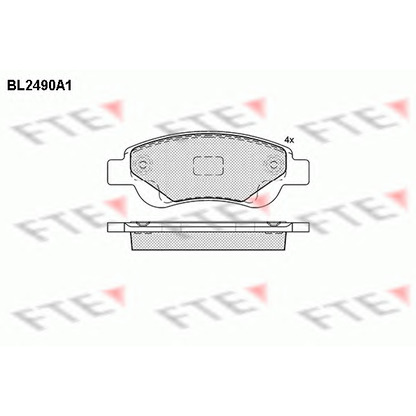 Photo Brake Pad Set, disc brake FTE BL2490A1