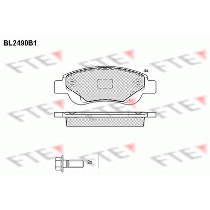 Фото Комплект тормозных колодок, дисковый тормоз FTE BL2490B1