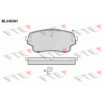 Photo Kit de plaquettes de frein, frein à disque FTE BL2493A1