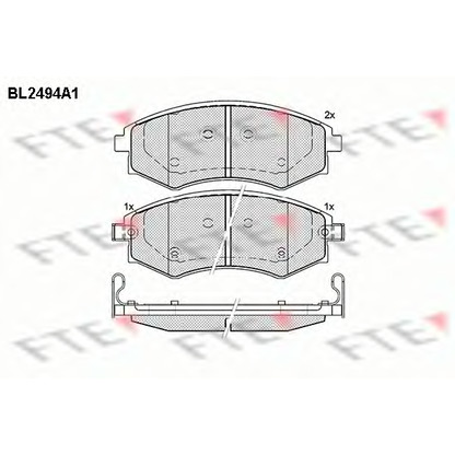 Photo Brake Pad Set, disc brake FTE BL2494A1