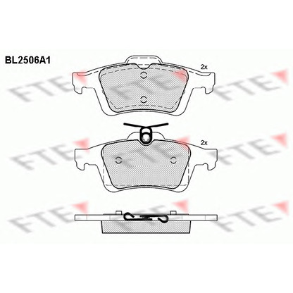 Photo Brake Pad Set, disc brake FTE BL2506A1