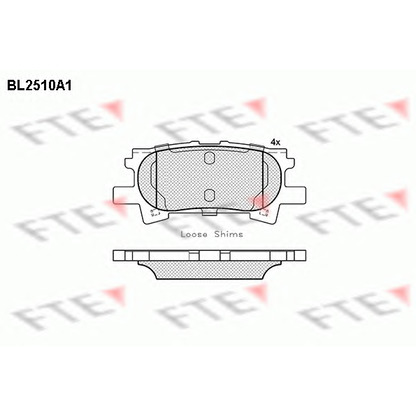 Photo Kit de plaquettes de frein, frein à disque FTE BL2510A1