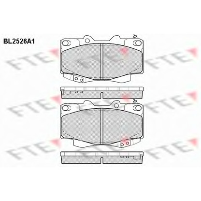 Фото Комплект тормозных колодок, дисковый тормоз FTE BL2526A1