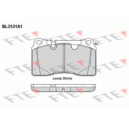 Photo Brake Pad Set, disc brake FTE BL2531A1