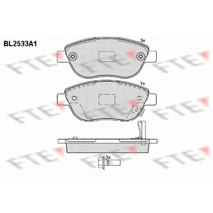 Photo Brake Pad Set, disc brake FTE BL2533A1