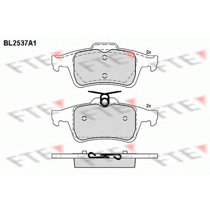 Фото Комплект тормозных колодок, дисковый тормоз FTE BL2537A1