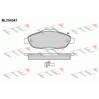 Foto Bremsbelagsatz, Scheibenbremse FTE BL2545A1