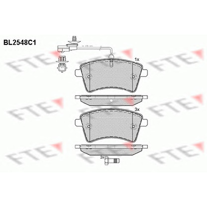 Фото Комплект тормозных колодок, дисковый тормоз FTE BL2548C1