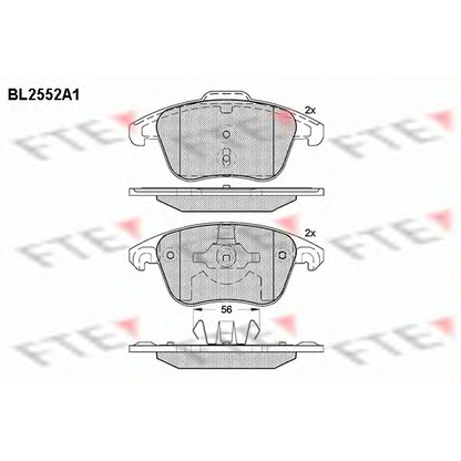 Photo Kit de plaquettes de frein, frein à disque FTE BL2552A1