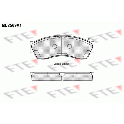 Photo Brake Pad Set, disc brake FTE BL2569A1