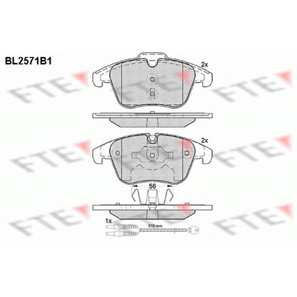 Foto Juego de pastillas de freno FTE BL2571B1