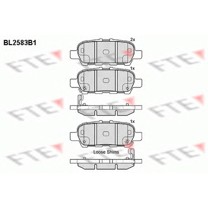 Photo Brake Pad Set, disc brake FTE BL2583B1