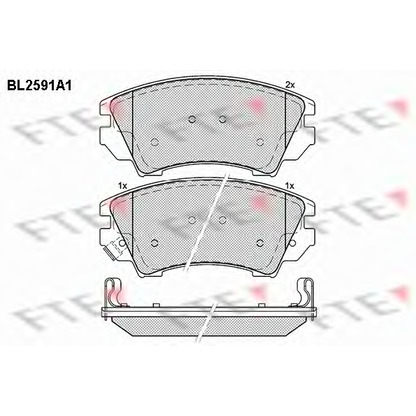 Photo Brake Pad Set, disc brake FTE BL2591A1