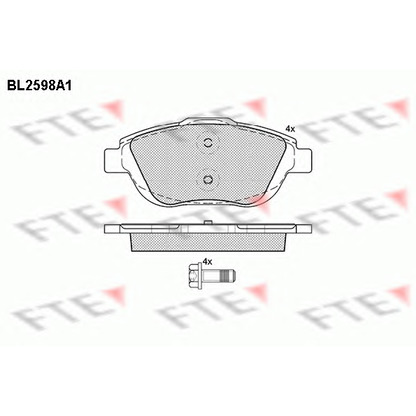 Photo Brake Pad Set, disc brake FTE BL2598A1