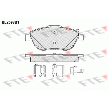 Foto Kit pastiglie freno, Freno a disco FTE BL2598B1