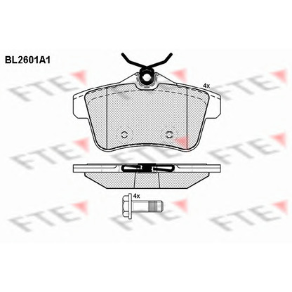 Foto Bremsbelagsatz, Scheibenbremse FTE BL2601A1