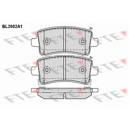 Photo Brake Pad Set, disc brake FTE BL2602A1