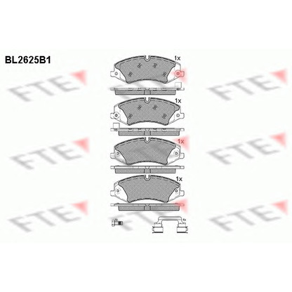 Фото Комплект тормозных колодок, дисковый тормоз FTE BL2625B1