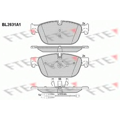 Photo Kit de plaquettes de frein, frein à disque FTE BL2631A1