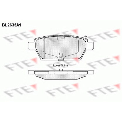 Foto Bremsbelagsatz, Scheibenbremse FTE BL2635A1