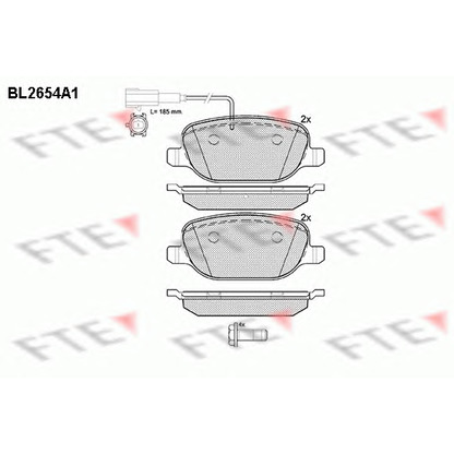 Фото Комплект тормозных колодок, дисковый тормоз FTE BL2654A1