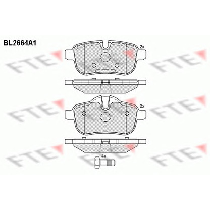 Foto Bremsbelagsatz, Scheibenbremse FTE BL2664A1