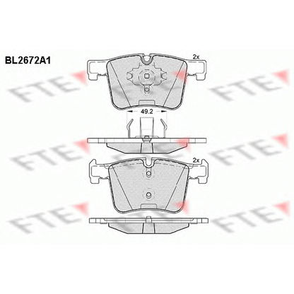 Photo Brake Pad Set, disc brake FTE BL2672A1