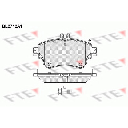 Photo Kit de plaquettes de frein, frein à disque FTE BL2712A1