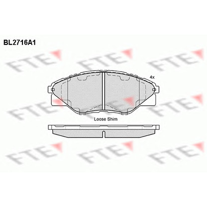 Foto Bremsbelagsatz, Scheibenbremse FTE BL2716A1