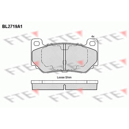 Photo Brake Pad Set, disc brake FTE BL2719A1